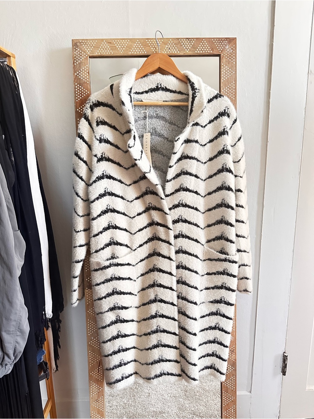 NWT Love Stitch Lafayette Fuzzy Coatigan